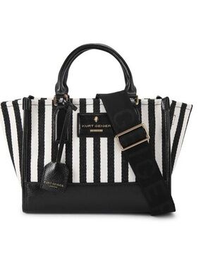 Kurt Geiger NWOT Black and White Chiswick Small Shopper Tote